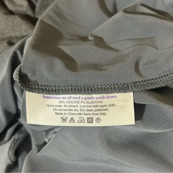 MM LaFleur Soho Skirt Gray Ruched Straight Pencil - Picture 9 of 9